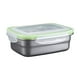 thumbnail image 2 of Juego de 3 Recipientes Herméticos de Acero Inoxidable 304 para Almacenar Alimentos: Loncheras Rectangulares Tipo Bento con Tapa y Organizador para Refrigerador (15,9", 17,8" y 19,8"), 2 of 7