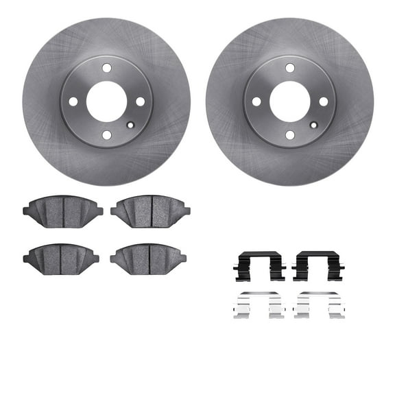Dynamic Friction Company Front Brake Rotors with 5000 Advanced Brake Pads includes Hardware 6512-47337