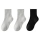 thumbnail image 2 of Kids' 3-Pack Solid Color Cotton Sports Socks for Boys and Girls - Moisture Wicking, Odor Resistant, Everyday Wear, 2 of 7