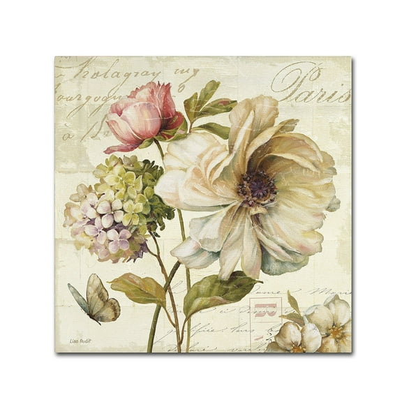 Trademark Fine Art Lisa Audit Marche de Fleurs II Canvas Wall Art - 24x24