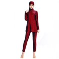 thumbnail image 2 of BKQCNKM Muslim Swimsuits for Women, Burkini Sets for Women, Full Body Swimsuit for Women, Hijab Swimsuits for Women, Full Body Rash Guard Women, Red 3XL, 2 of 4