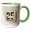 Green/White, variant on 3drose, Image of Twenty 25 Graduate Elegant Tassel and Star on Gold Design, 11oz Two-tone Red Mug