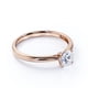 thumbnail image 3 of JeenMata Hermoso Anillo de Compromiso de Corte Redondo de 1,75 Quilates en Oro Rosa de 18 K sobre Plata, 3 of 5