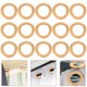 thumbnail image 2 of 80 piezas de ojales de plástico para cortinas, accesorios para barra de cortina, para dormitorio y sala de estar (dorado mate), 2 of 8