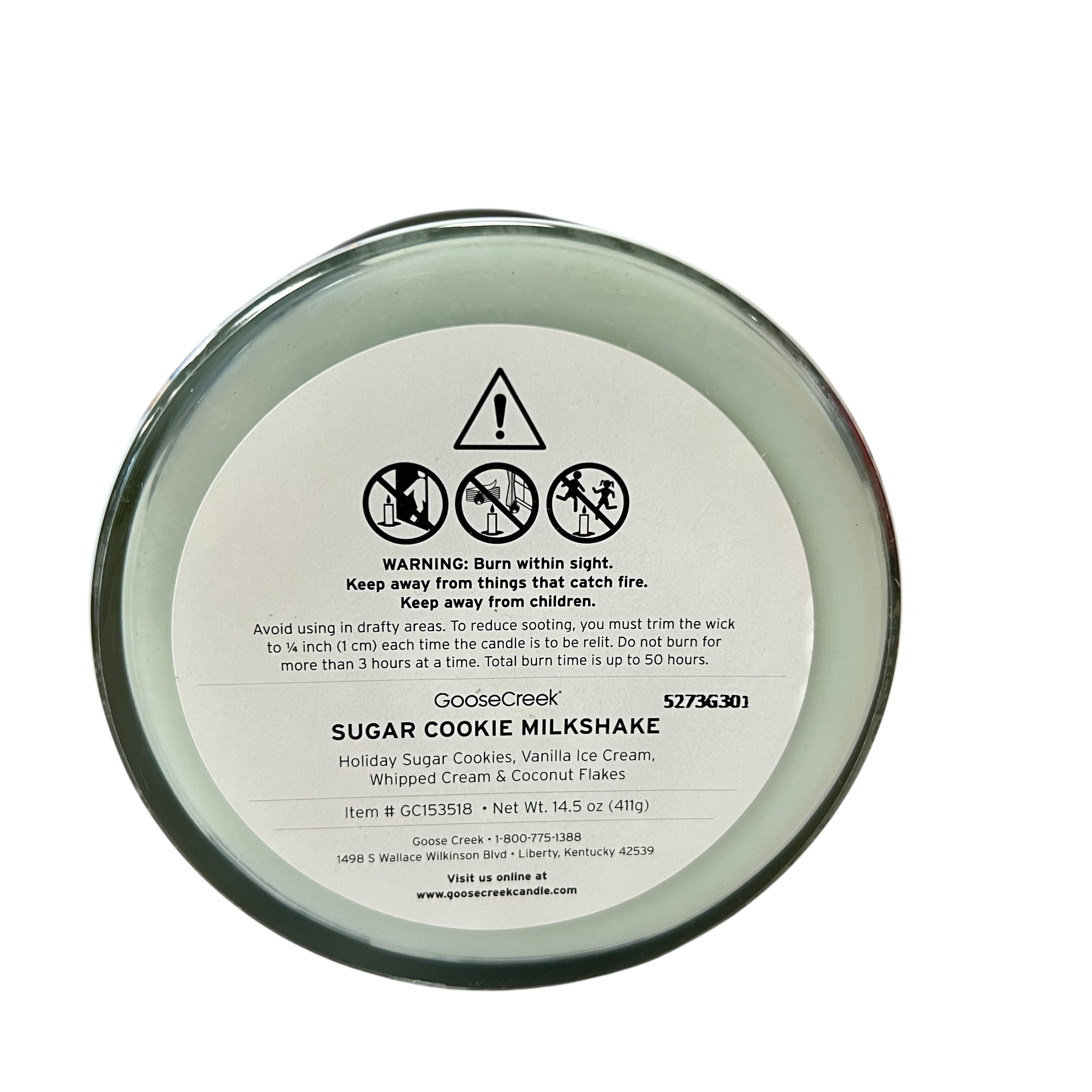Goose Creek Sugar Cookie Milkshake Scented 3 Wick Candle 14.5 oz