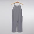 thumbnail image 4 of BAYAIXZ Romper for Girls Girls Casual Sleeveless Jumpsuits Spaghetti Strap Loose Overalls Rompers Long Pants with Pocket 1 Piece Overalls (Gray,XXL), 4 of 5