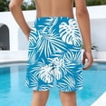 thumbnail image 5 of Kids Boys Shorts Summer Tropical Palm Print Quick Dry Athletic Elastic Waist Shorts with Pockets Lightweight Stretchy Casual Beach,Size 4-5T, 5 of 7