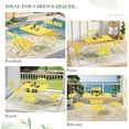 thumbnail image 6 of MELLCOM 5-Piece Foldable Patio Dining Set with Rectangular Table and Chairs, Weather-Resistant Iron Outdoor Dining Set for 4 People, Outdoor Table and Chairs for Patio, Yard, Indoor, Yellow, 6 of 9