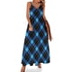 thumbnail image 1 of Nuevo vestido de noche sin mangas de moda escolar de uniforme a cuadros clásicos azules para mujer, 1 of 7
