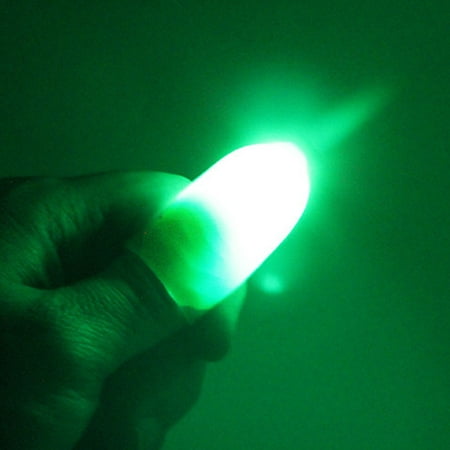 1 Pair Creative Magic Thumb Tip LED Light Magic Trick Finger Lights for Dance Party Props - Blue/Green/Red