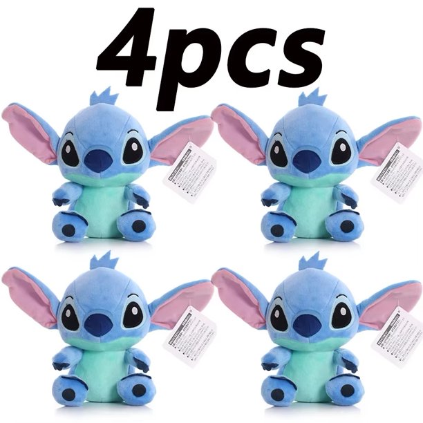 Muñecos de peluche de Stitch azul y rosa de dibujos animados de Disney de 4/8 pulgadas, juguetes de Anime Lilo y Stitch Stich, juguetes de peluche, regalos de navidad para niños