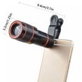 thumbnail image 2 of JIhuahe 12x External Zoom Telephoto Lens for Mobile Phones - High-Definition Telescope Attachment, Smartphone Camera Zoom Lens for HD Photography,Black, 2 of 2