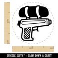 thumbnail image 2 of Toy Water Gun Pistol Self-Inking Rubber Stamp Ink Stamper - Black Ink - Medium 1 Inch, 2 of 7