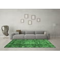 thumbnail image 3 of Ahgly Company Indoor Rectangle Abstract Emerald Green Modern Area Rugs, 2' x 5', 3 of 4