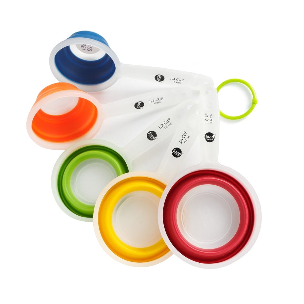 Food Network Collapsable Silicone Flexible Measuring Cups Set of 5