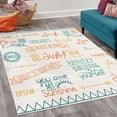 thumbnail image 2 of Adventure Decorative Rug, Various Words on Happiness and Self Value Uplifting Phrases Being Who You Are, Quality Carpet for Bedroom Dorm and Living Room, 6 Sizes, Pale Cinnamon, by Ambesonne, 2 of 4