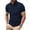 Navy, variant on Men's Polo Shirts, Male Spring And Summer Plaid Short Sleeve T Shirt Solid Color Lapel Pocket Bottoming Shirt Top Mod Bod Tops Grey S