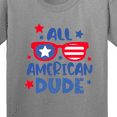 thumbnail image 4 of Inktastic 4th of July All American Dude with Red and Blue Glasses Youth T-Shirt, 4 of 5