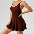 thumbnail image 1 of Ovzne Robes pour Femmes 2025 Robe pour Femme Mode Aguichant Ajustée Décontractée Solide Combinaison de Yoga Shorts Corset Robe d'Été Liquidation, 1 of 3