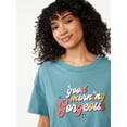 thumbnail image 4 of Joyspun Women's Graphic Sleep T-Shirt, Sizes S to 3X, 4 of 6