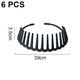 thumbnail image 2 of piezas de diademas con forma de diente de tiburón en zigzag, diademas de tela dura envueltas, banda de plástico con forma de onda, accesorio para el cabello, 2 of 5