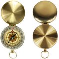 thumbnail image 4 of - Brújula retro portátil de metal lentilal para senderismo/viajes/camping/vida silvestre/navegación (oro), 4 of 5