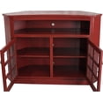 thumbnail image 2 of American Heartland 30743RRGP Rustic Tall Curve Corner TV Cart, Rustic Red, 2 of 4