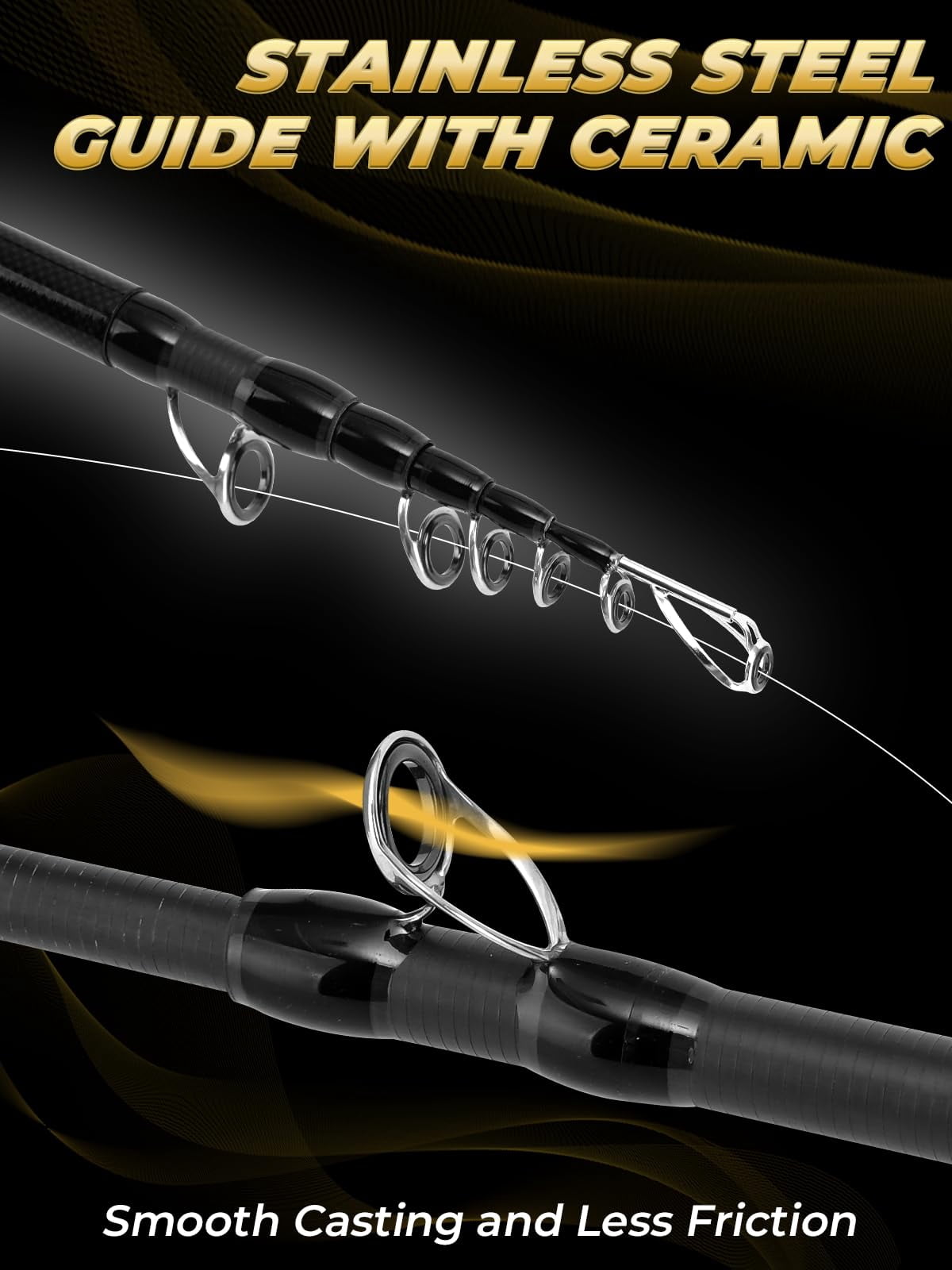 Fishing Rods  Carbon Fiber Spinning & Casting Poles Saltwater Resistant Guides 6'/7'/8'/9'/10'/12'-portable 2/3/4/-piece Telescopic Designs Cork/eva Grip For Bass Trout Inshore Surf