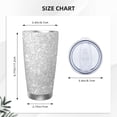 thumbnail image 4 of Logiee Silver Glitter Print 20OZ Car Cup with Lid, Stainless Steel Vacuum Insulated Double Wall Travel Tumbler, Durable Insulated Coffee Mug,Thermal Cup with Straw-Without Straw, 4 of 8