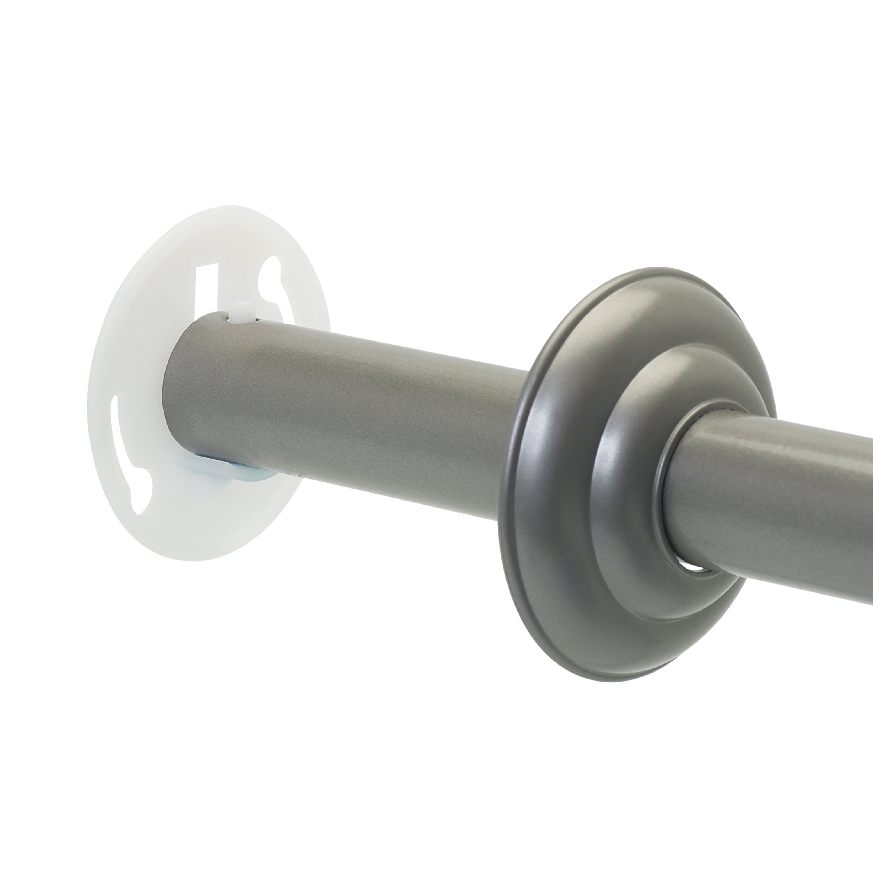 Mainstays Adjustable Wall-Mount Metal Shower Curtain Rod, 41" - 72", Need to Drill, Nickel