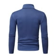 thumbnail image 4 of TIHLMK Long Sleeve Tee Shirts for Men Fleece Pullover High Neck Solid Color Slim Long Sleeve Men's Bottoming Shirt, 4 of 5