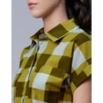 thumbnail image 5 of Moomaya Printed Button-Up Shirt For Women, Short Sleeve Collared Blouses With Pockets, 5 of 8