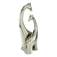 thumbnail image 6 of 11" x 15" Silver Ceramic Giraffe Sculpture, by DecMode, 6 of 8