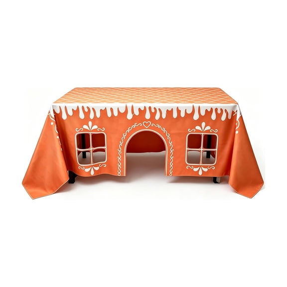 Christmas Tablecloth Festive Holiday Decorative Table Cover for Rectangular Dining Table