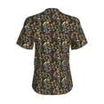 thumbnail image 3 of Uemuo Daisies Flowers Printed Women's Classic V-Neck T-Shirt - Soft, Breathable, Moisture-Wicking, Perfect for Casual, Office, Travel, and Everyday Wear-Medium, 3 of 5