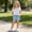 Blue, variant on Eltusu Girls Denim Shorts, Above the Knee Drastring Casual Relaxed Fit Kids Jeans Shorts Blue Size 10-12 T