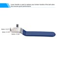 thumbnail image 3 of Unique Bargains Iron Chrome Plated Replacement Quarter Turn Lever Handle for DN65 Ball Valve, 3 of 5