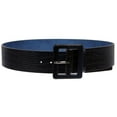 thumbnail image 2 of Women's 2 1/4" Wide High Waist Croco Print Full Grain Leather Fashion Square Belt, 2 of 4