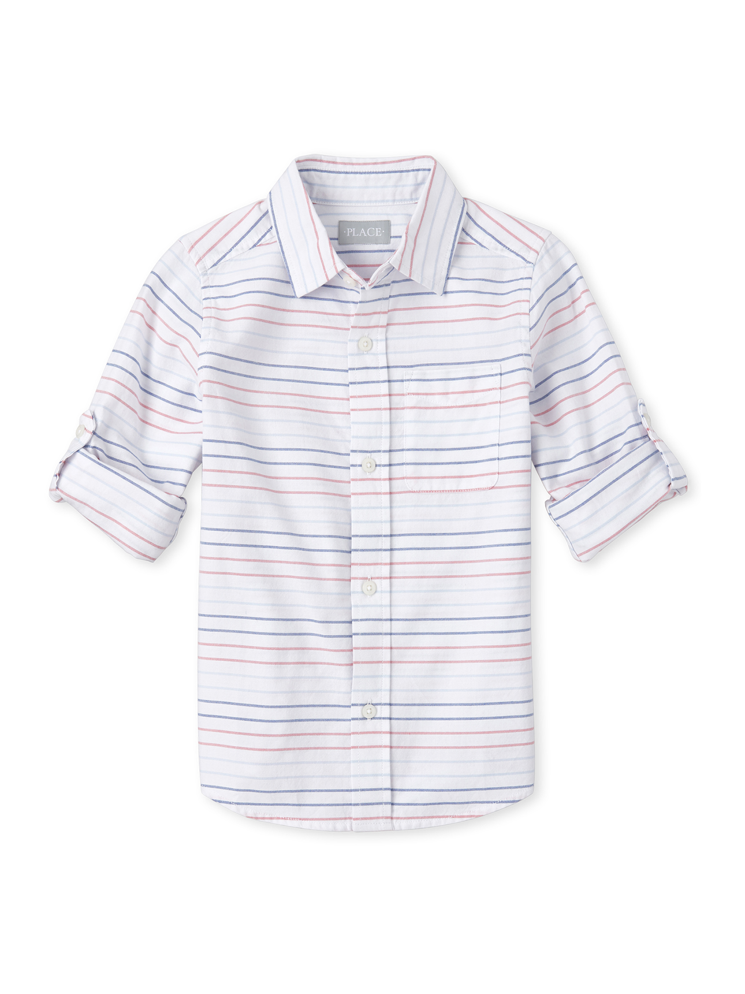 The Children's Place Boys Long Sleeve Oxford Striped Button Down Shirt Sizes 4-16 - image 2 of 2