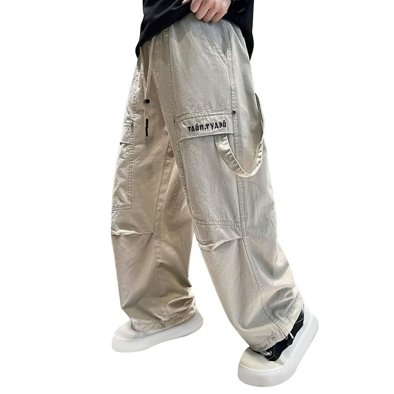 breaise Parachute Pants for Boy, Cargo Pants Girl Baggy, Y2K High
