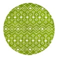 thumbnail image 2 of Unique Loom Moroccan Trellis Shag Collection Area Rug - Meknes (10' Round Green/Ivory), 2 of 6