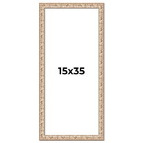 15x35 Frame White Real Wood Picture Frame Width 1.5 inches | Interior Frame Depth 0.5 inches |