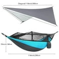 thumbnail image 5 of Rirool Double Camping Hammock with Mosquito Net & Rain Fly Tarp, Portable 2 Person Nylon Hammock with Tree Straps, Camping Tent for Hiking, Backpacking & Travel, 5 of 8