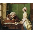 thumbnail image 3 of Henry Wallis 14x12 Black Modern Framed Museum Art Print Titled - Dr Johnson at Cave's (1854), 3 of 5