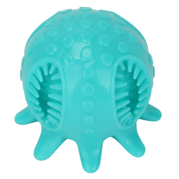 Dogs Chew Squeaky Toys, Dog Toy Ball Deep Cleaning Dog Teeth Cleaning Chew Ball Bite Resistant with Soft Cleaning Bristles for Entertainment for Dog Blue