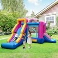 thumbnail image 2 of Gymax Inflatable Bounce House w/Slides Jumping Area Climbing Wall 735W Blower for Yard, 2 of 10