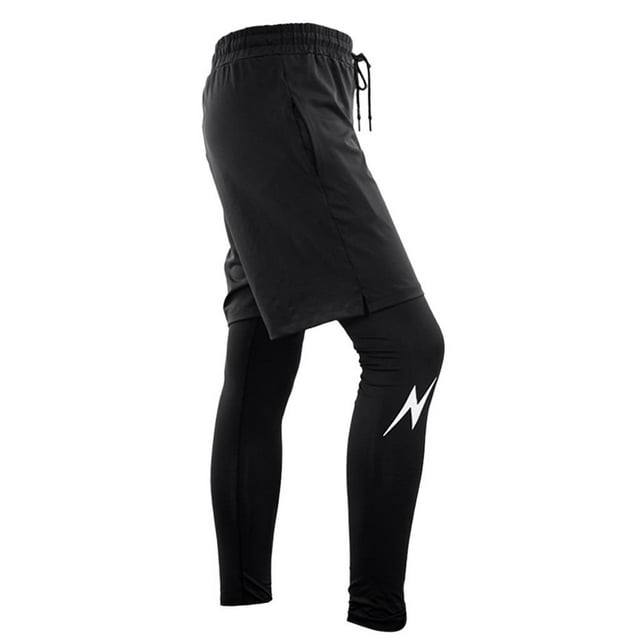 Collants de Compression pour Hommes, Pantalons D\'entraînement Physique pour la Course, Noir, G L
