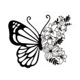 thumbnail image 2 of Decoración de mariposa adorno de arte de pared rústico 23x20 cm apariencia colgante escultura de pared para dormitorio jardín de jardín de bodas patio, 2 of 8