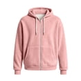 thumbnail image 2 of Mens Full Zip Corduroy Hoodies Oversized Long Sleeve Soft Warm Sweatshirt Fall Winter Outerwear With Pockets, 2 of 3
