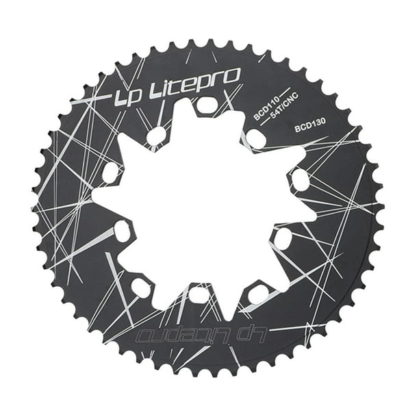 Cadena doble 130BCD 52T -60T para bicicleta de carretera, cadena redonda de aleación de aluminio para 7/8/9/10 54